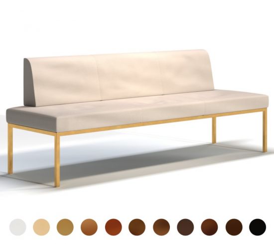 Sitzbank Polster Metall mit Lehne Bern 