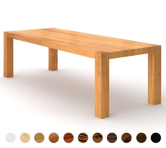 Planbarer Massivholztisch Boston in 40 verschiedenen Hölzern