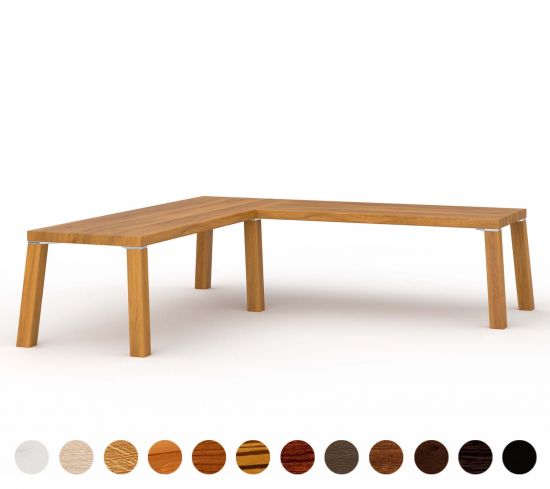 Solide Sitzbank aus Holz mit Metallverbinder bequem online nach Maß und Oberlfäche gestalten - Emden