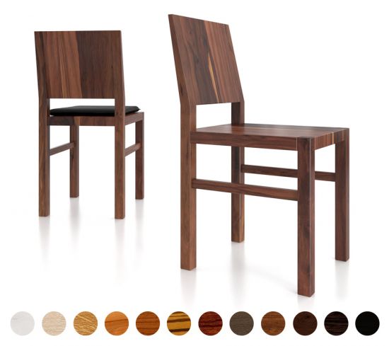 Stuhl massives Holz nach Maß Milano 