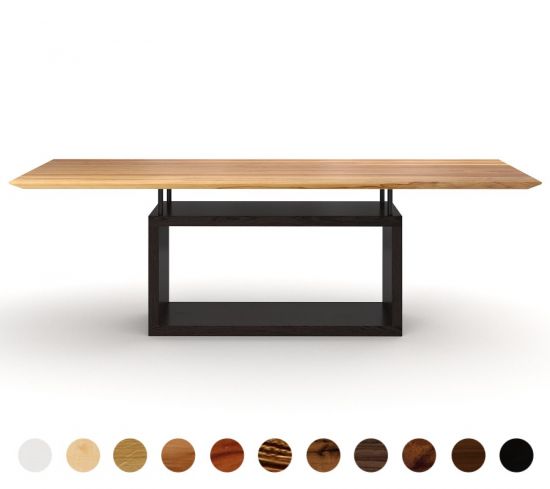 Premium Massivholztisch minimalistisch mit Ablagefach Rom 