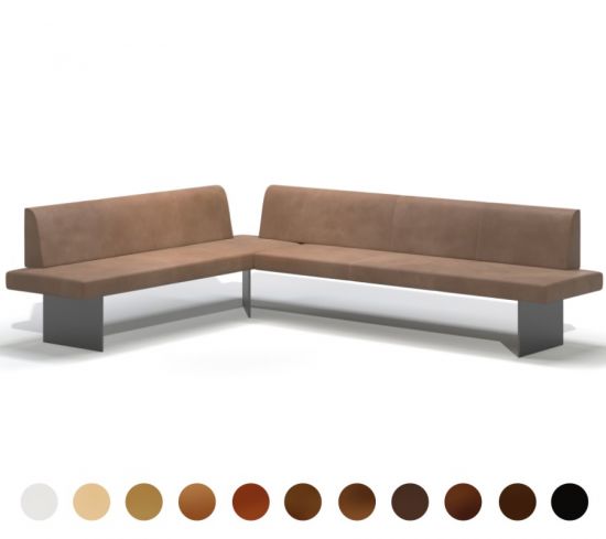 Eck Polsterbank Metall mit Lehne Gordola 