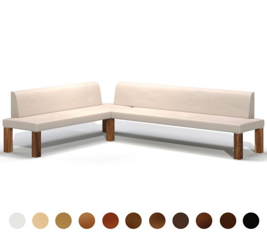 Eck Polsterbank Metall mit Lehne Dover 