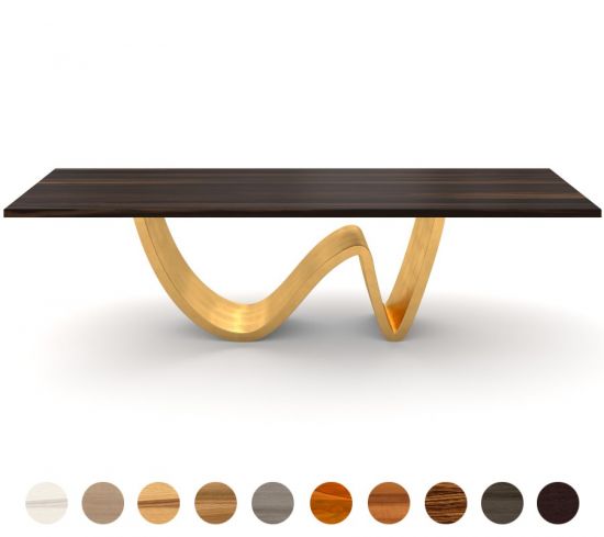 Luxus Esstisch Massivholz nach Maß konfigurieren Welle 