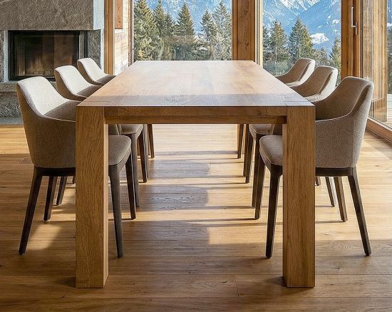 Esstisch aus Massivholz in Ihren Wunschmaßen und Edelholz planbar - Korsika