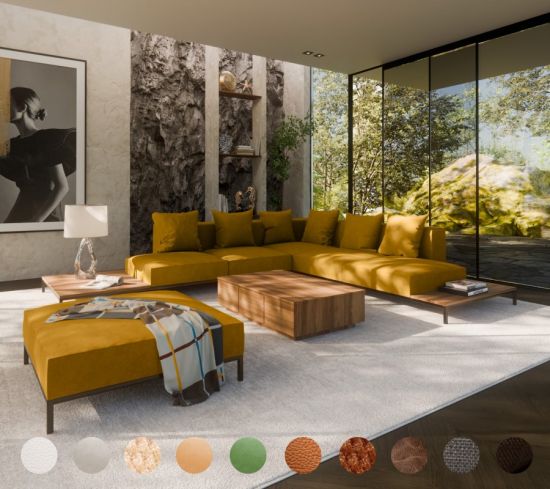 Eckcouch nach Maß Ledercouch Toscana ESF01 