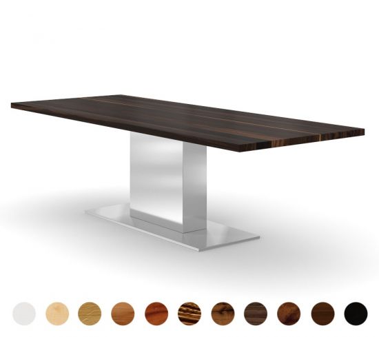 Exklusiver Säulentisch mit massiver Tischplatte und Mittelsäule Kilkenny 