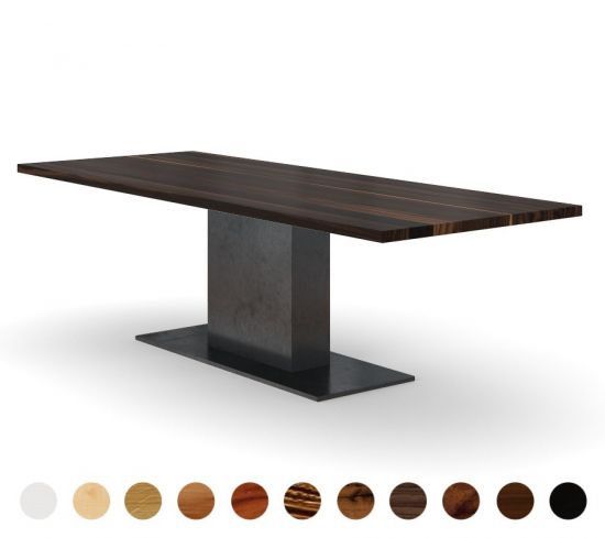 Exklusiver Säulentisch mit massiver Tischplatte und Mittelsäule Kilkenny 