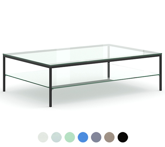 Couchtisch Berlin Glas Metall 