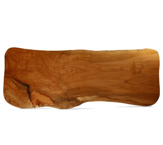 Baumtisch Platte Kernbuche Stamm Unikat Baumscheibe Monoblock 280 cm x 100 cm x 5 cm 