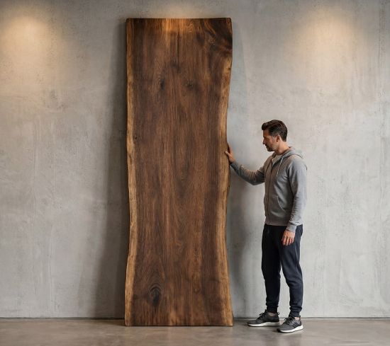 Monolith Eichenplatte aus einem Stück Räuchereiche geb.