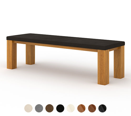 Polsterbank  Holz Leder Stoff Milano 