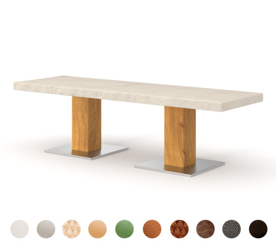 Bequeme Sitzbank Dublin gepolstert nach Maß - Materialien frei konfigurierbar