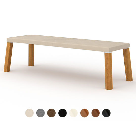 Lederbank Massivholz Metall Emden 