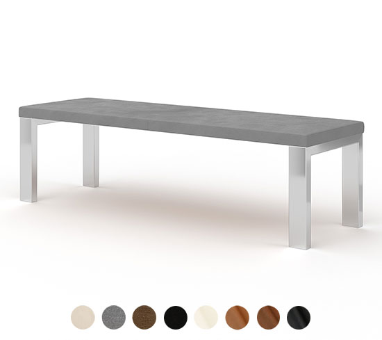 Polsterbank Holz Leder Stoff Rio 