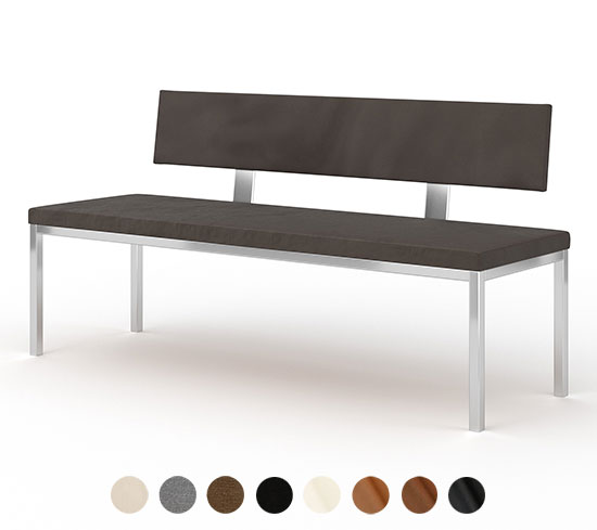 Polsterbank Berlin mit Lehne 