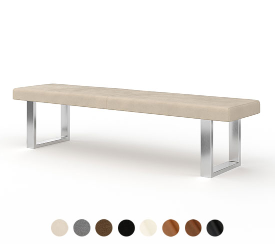 Polsterbank Metall Leder Stoff Bremen 