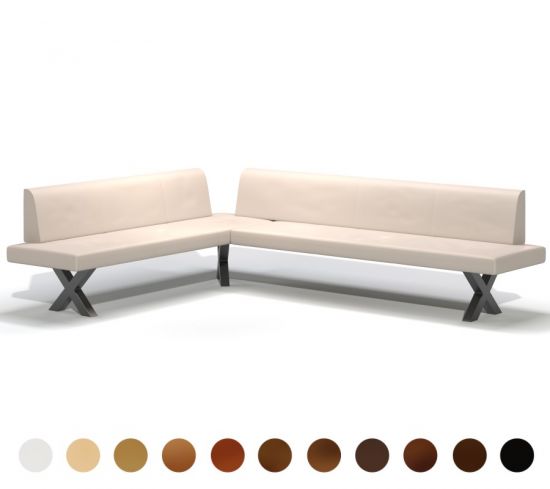 Eck Polsterbank Metall mit Lehne Prex 