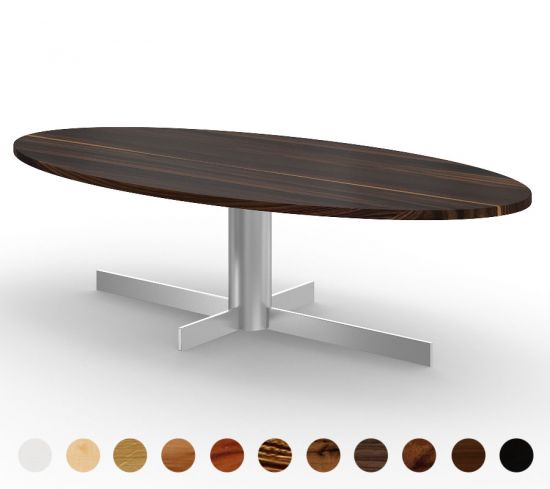 Exklusiver Esstisch nach Maß rund/oval mit Massivholz Villach 