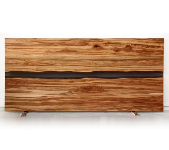 Tischplatte Nussbaum Stamm Epoxid 1 Unikat Baumscheibe