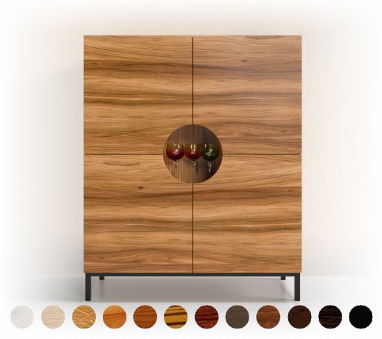 Highboard Designerschrank Bullgo-Holz 