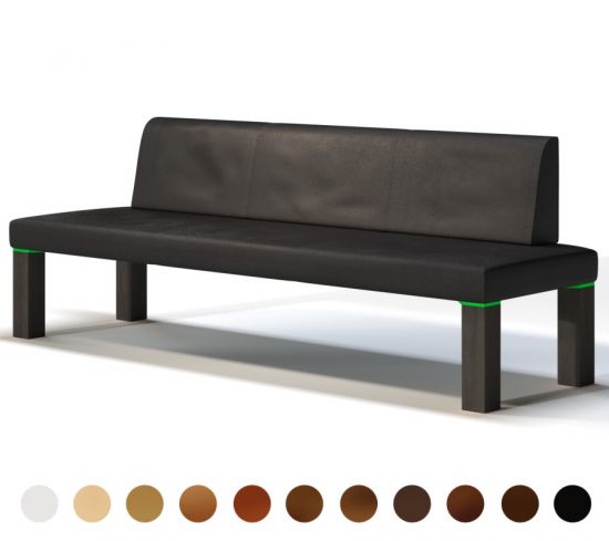 Sitzbank Polster Holz mit Lehne Dover 