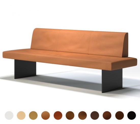 Sitzbank Polster Metall mit Lehne Gordola 