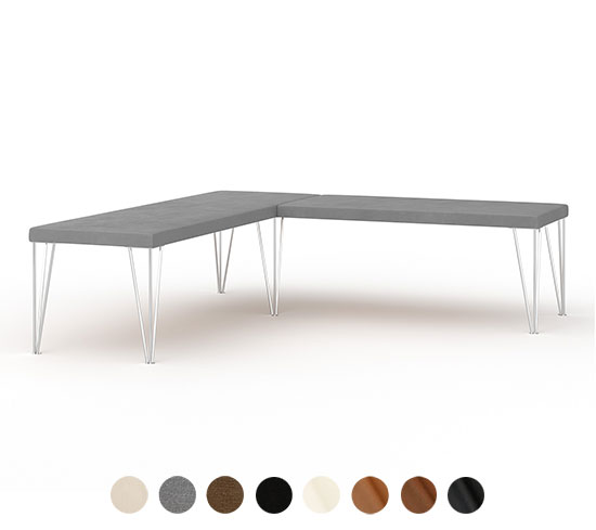 Eck Polsterbank Metall Piemont 