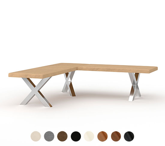 Eck Polsterbank X Metall Halifax 