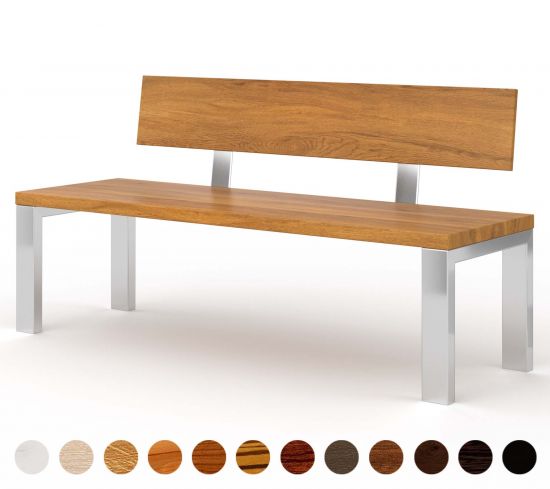 Bank Holz mit Lehne Rio 