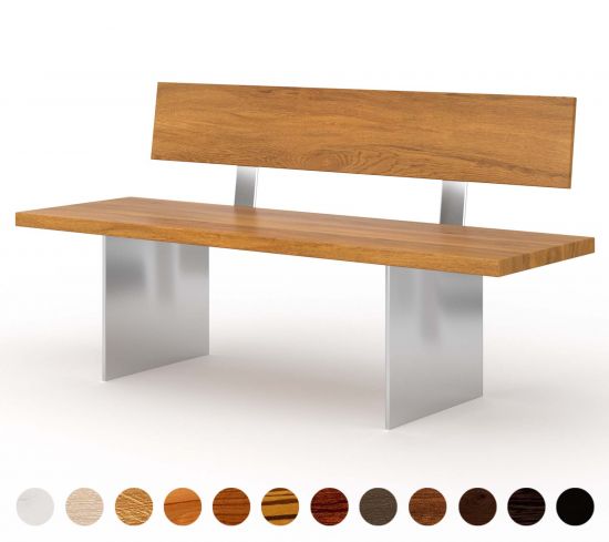 Bank Holz mit Lehne Genf 