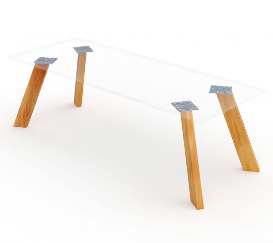 Tischbeine Vermont aus Massivholz 