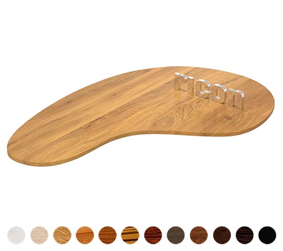 Holztischplatte in Nierenform mit Ihren Wunschmaßen