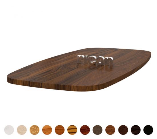 Naturholzplatte nach Maß (4-Rund) 