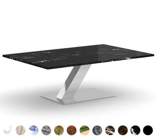 Garten Säulentisch mit Marmor oder Granit und Metallgestell