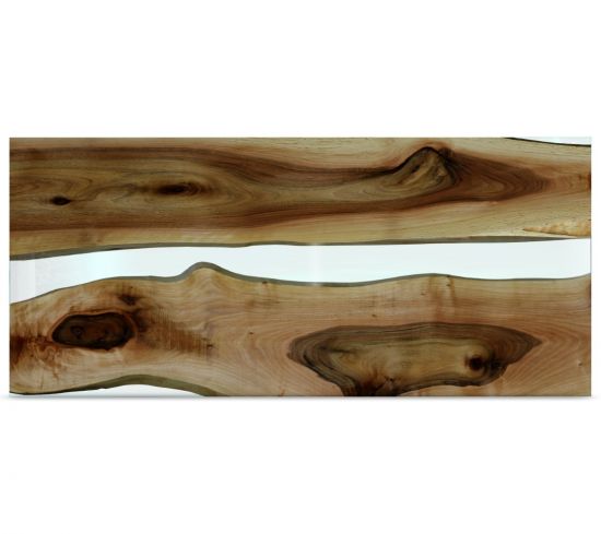 Tischplatte Wildnuss Stamm Epoxid Unikat Baumscheibe 