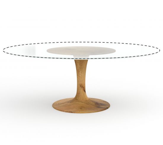 Modernes Tischgestell Tulpe aus Echtholz zur freien Konfiguration