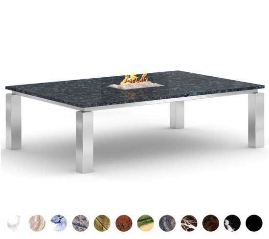Couchtisch Granit mit Biokamin 