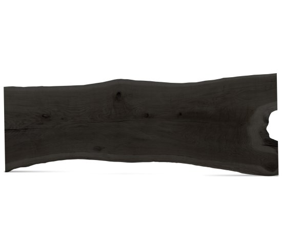 Baumtischplatte Eiche Monoblock Stamm Unikat Baumscheibe konfigurierbar schwarz 
