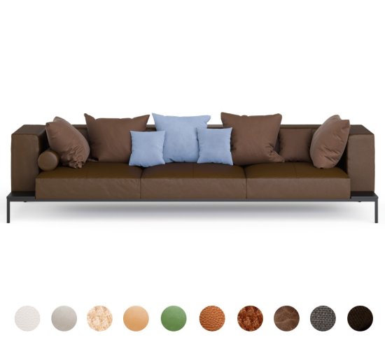 Couch nach Maß Ledercouch Toscana SF013 