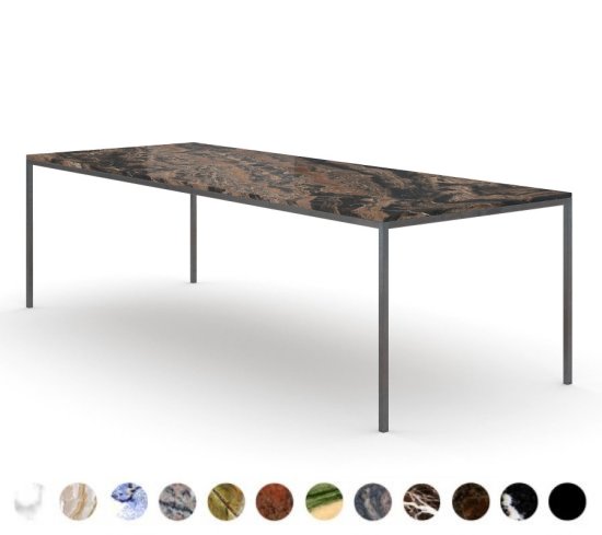 Moderner Marmortisch Granit mit Metallbeinen konfigurieren Berlin 