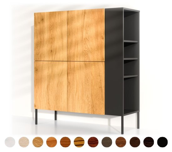 Highboard Designerschrank nach Maß Multi HS09-Holz 