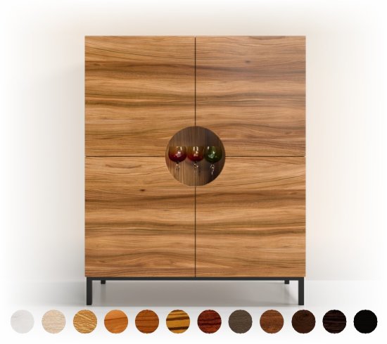 Highboard Designerschrank Bullgo-Holz 