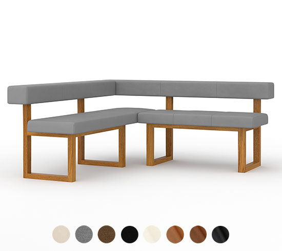 Eck Polsterbank Holz mit Lehne Omega 