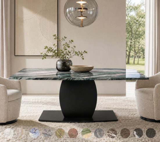 Säulentisch Deluxe Granit Tischplatte Mittelfuß Amsterdam 