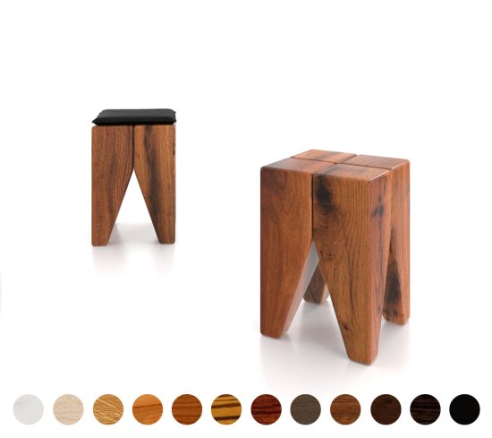 Hocker Massivholz Molar nach Mass 