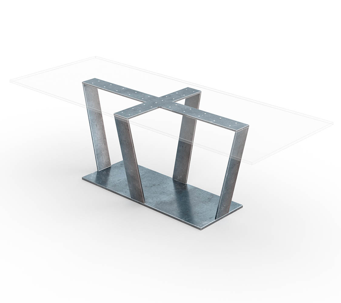 Cana Tischgestell Stahl Mittelfuß | Ricon Manufaktur
